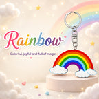 Wooden Rainbow Keyring