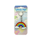 Wooden Rainbow Keyring
