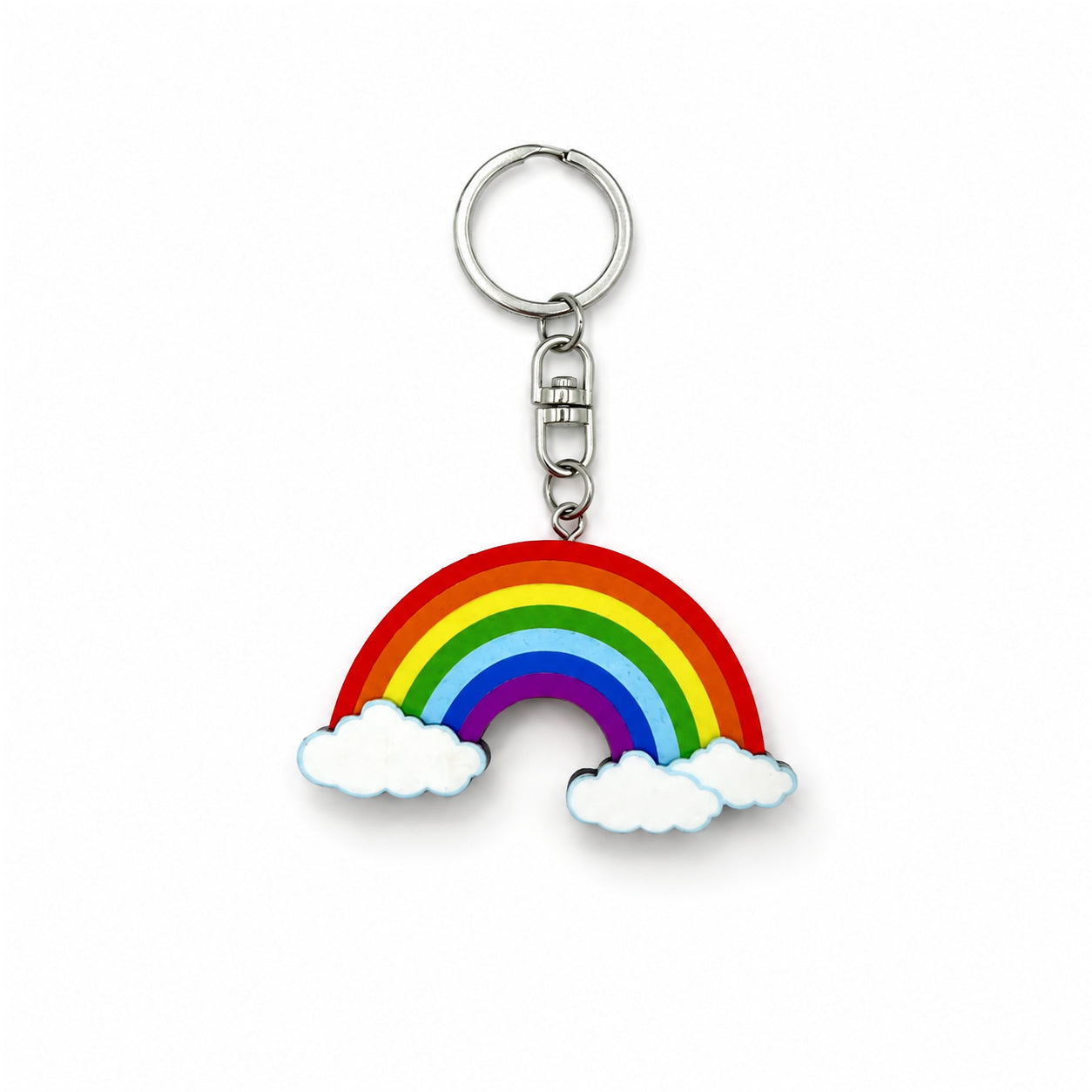 Wooden Rainbow Keyring