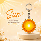 Wooden Sun Keyring