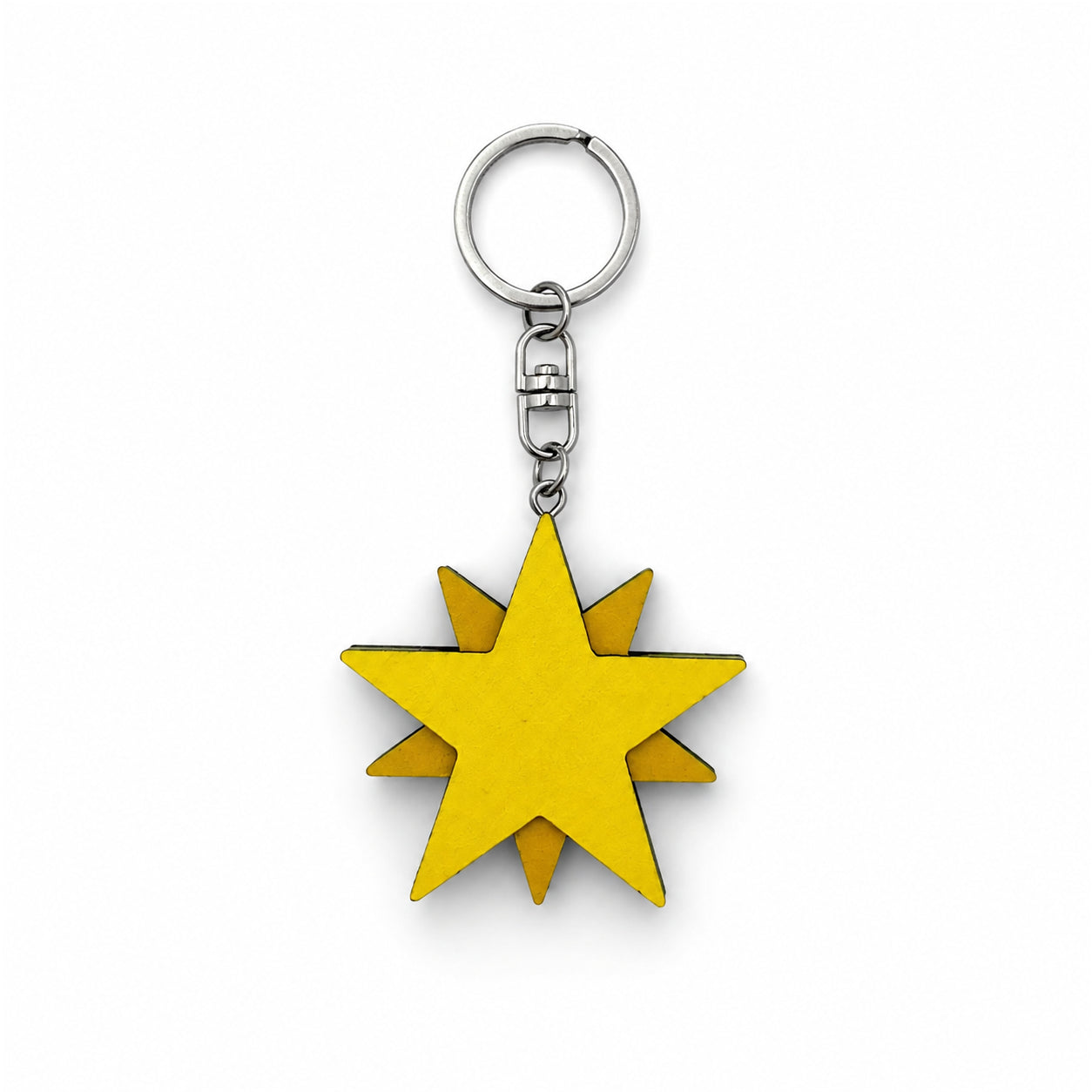 Wooden Star Keyring