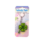 Wooden Lucky Clover Keyring
