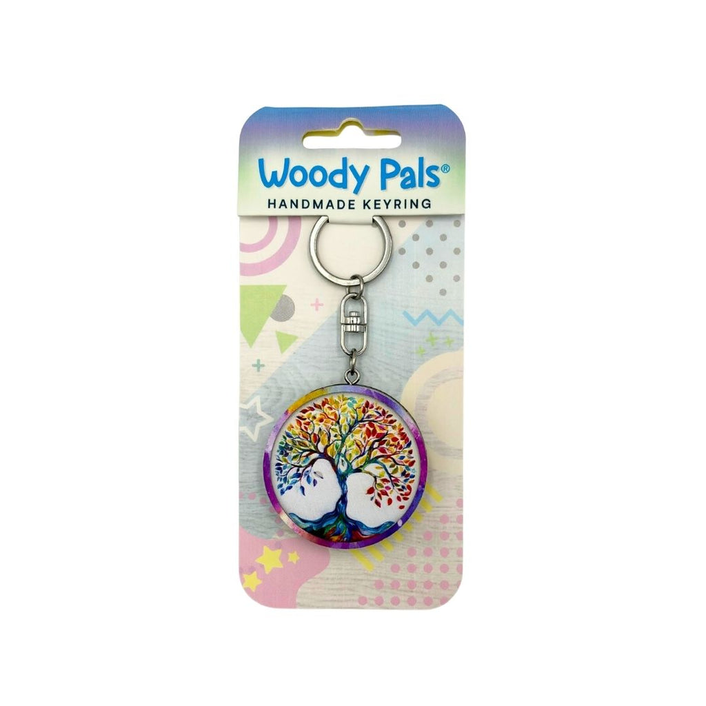 Wooden Tree of Life Keyring