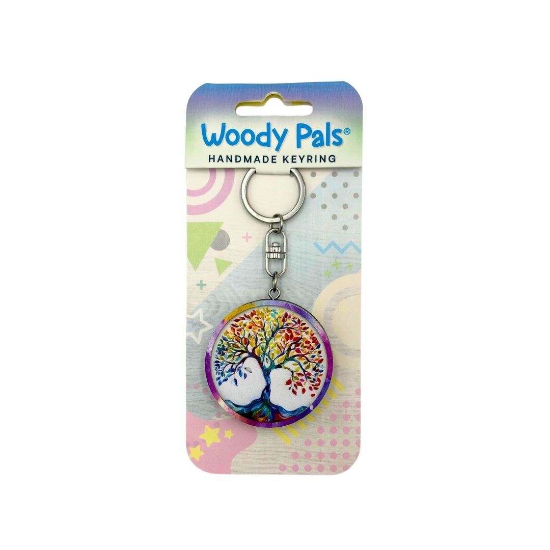Wooden Tree of Life Keyring