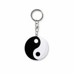 Wooden Yin Yang Keyring