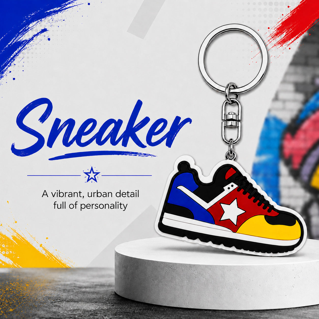 Wooden Sneaker Keyring