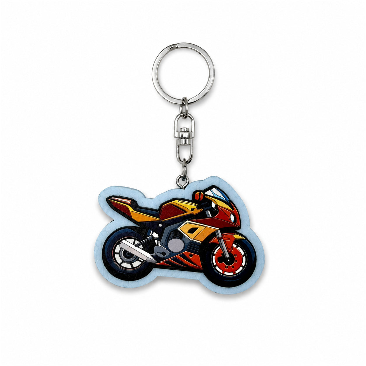Wooden Motorcycle Keyring