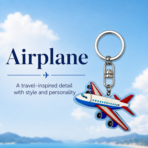 Wooden Airplane Keyring