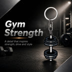 Wooden Dumbbells Keyring