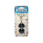 Wooden Dumbbells Keyring