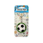 Wooden Football Ball Keyring