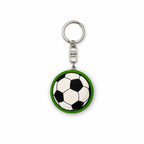 Wooden Football Ball Keyring