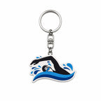Wooden Swimmer Keyring