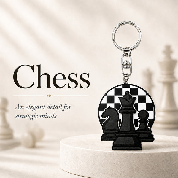 Wooden Chess Keyring