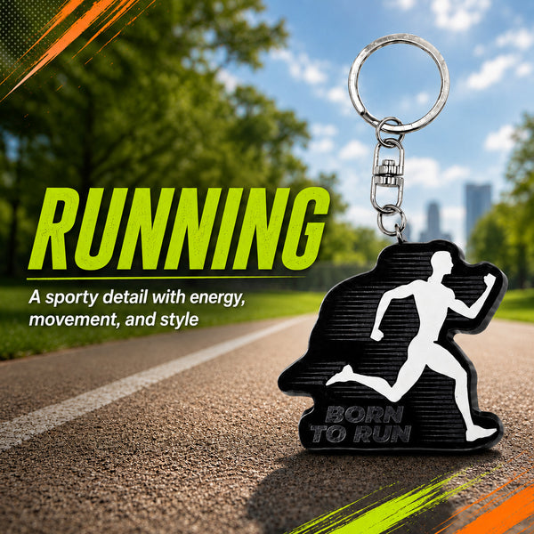 Wooden Running Keyring