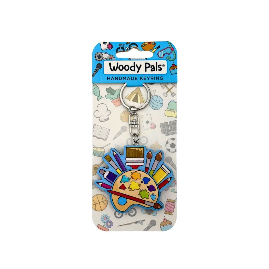Wooden Artist Keyring