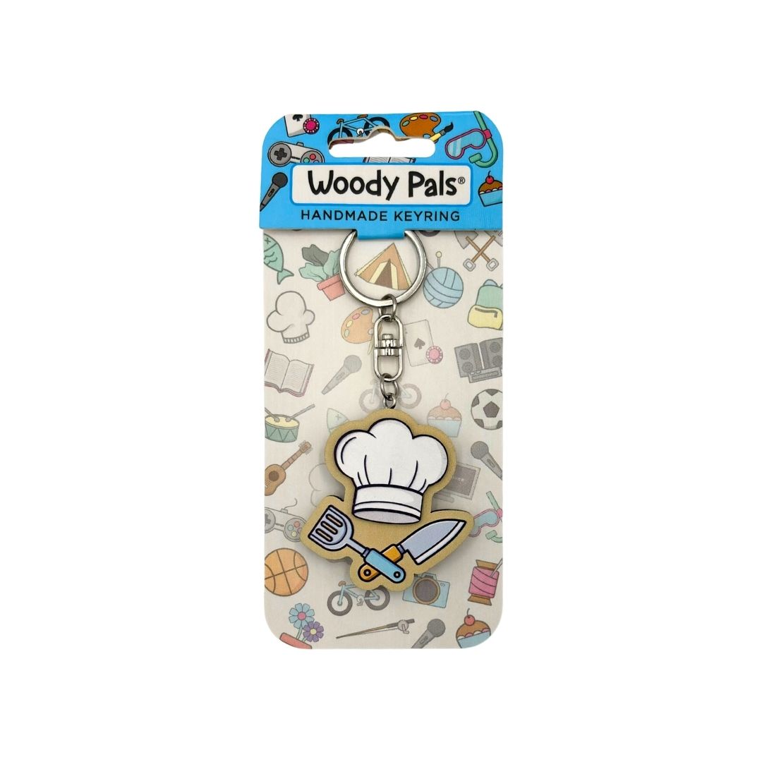 Wooden Chef Keyring