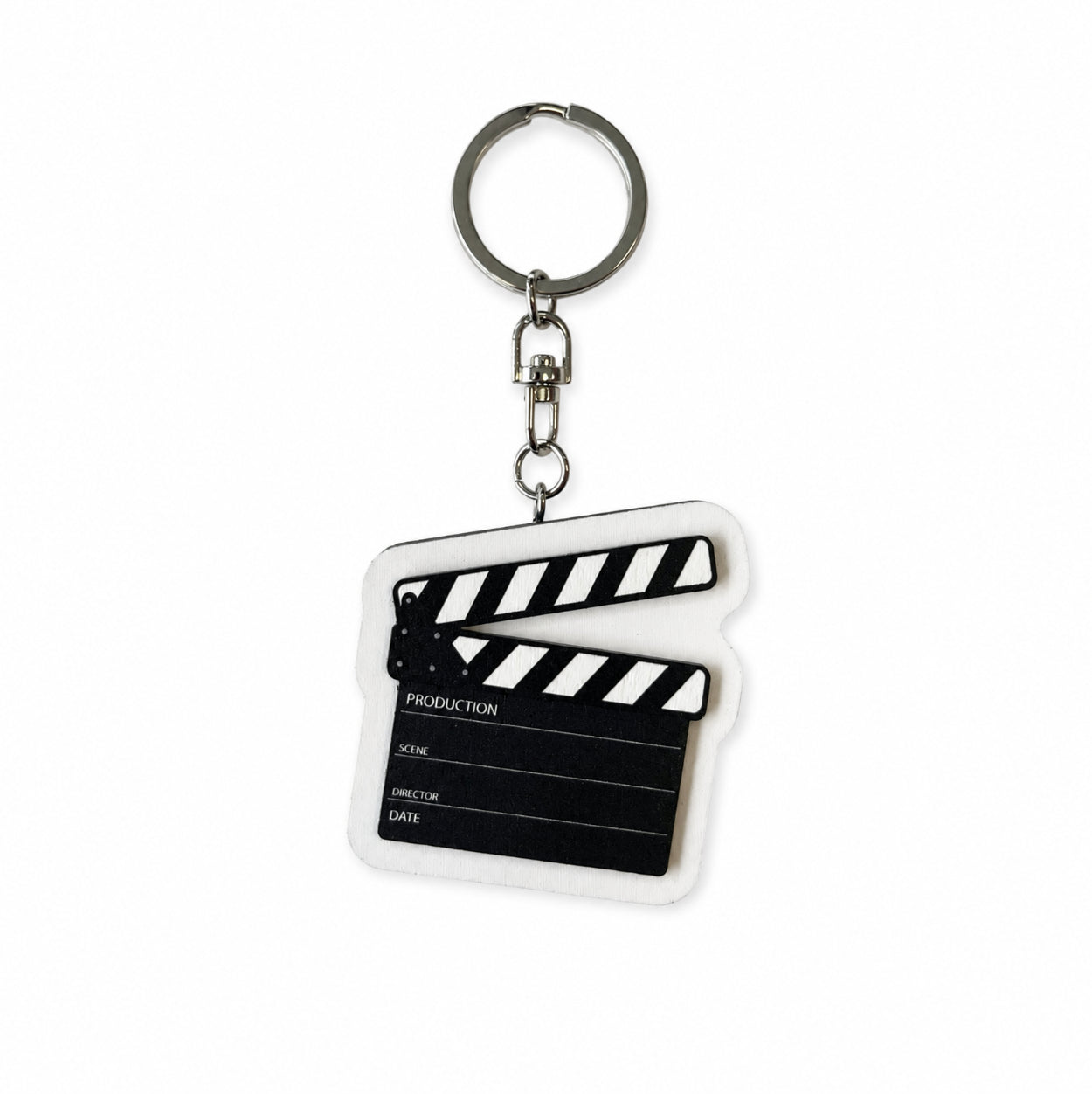 Wooden Movie Clapperboard Keyring