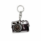 Wooden Retro Camera Keyring