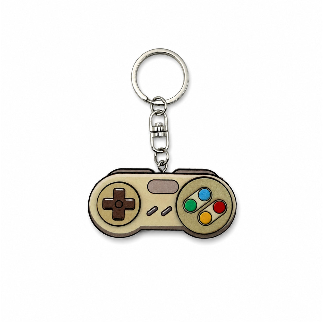 Wooden Retro Gamer Keyring