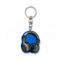 Wooden Black Headset Keyring