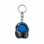 Wooden Black Headset Keyring