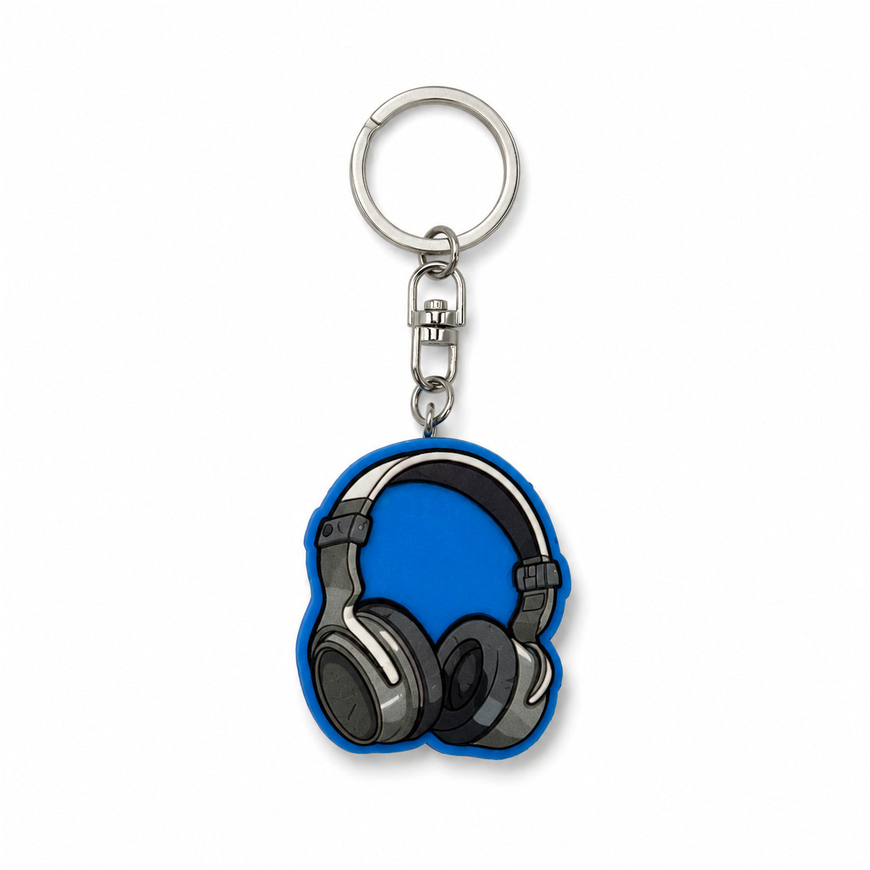 Wooden Black Headset Keyring