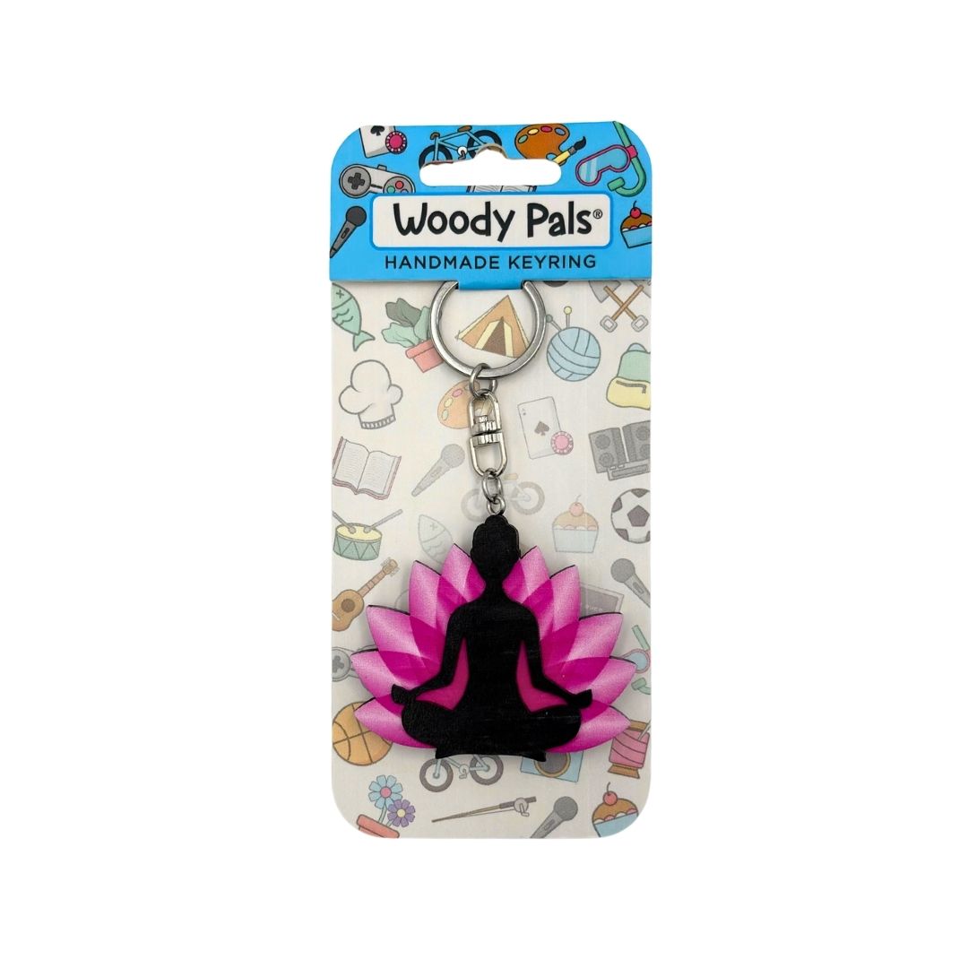Wooden Meditation Keyring