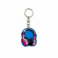 Wooden Pink Headset Keyring