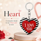 Wooden I Love You Keyring