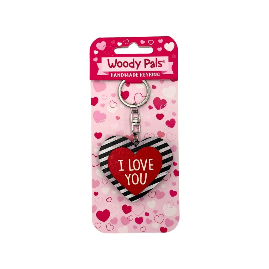 Wooden I Love You Keyring