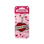Wooden Love Tattoo Keyring