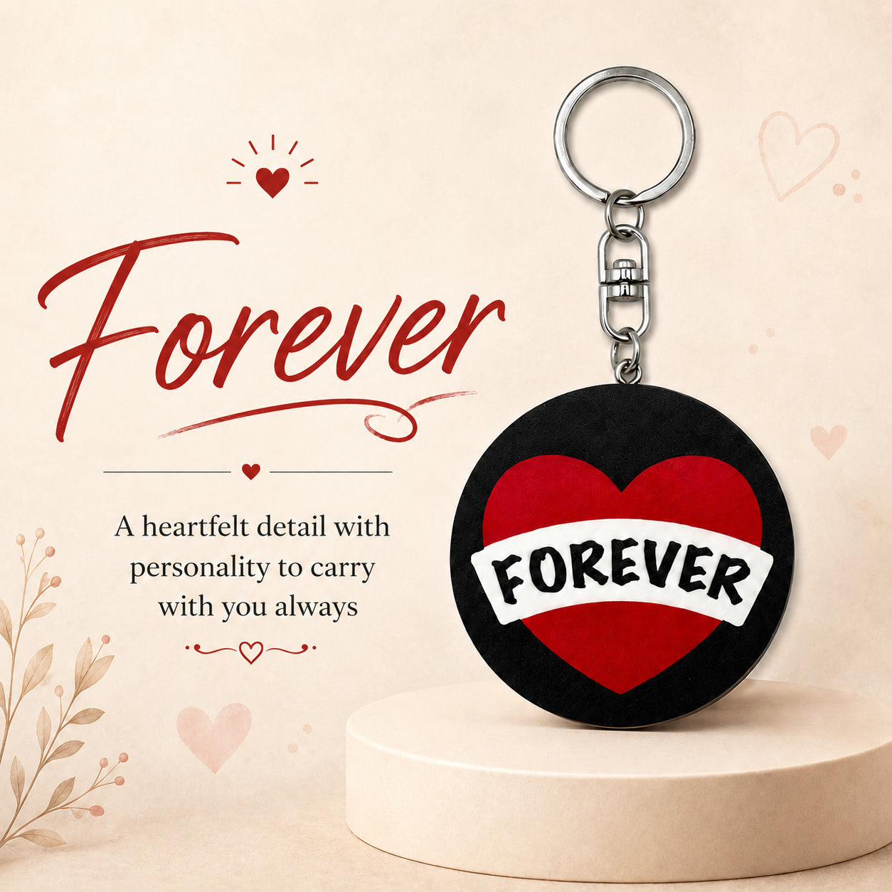 Wooden Forever Keyring
