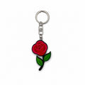 Wooden Rose Keyring
