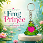 Wooden Frog Prince Keyring