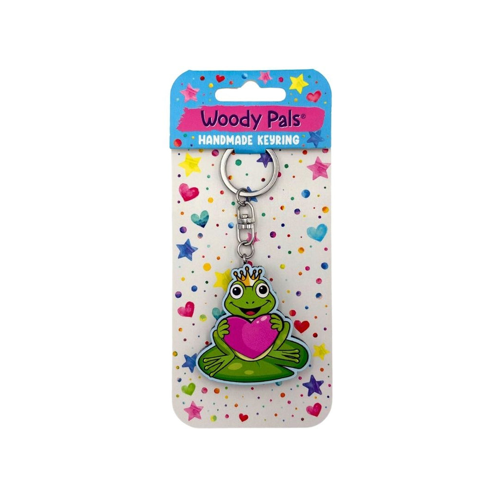 Wooden Frog Prince Keyring