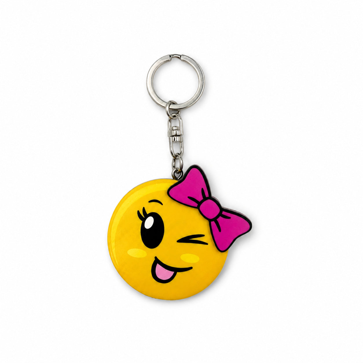 Wooden Bow Emoji Keyring