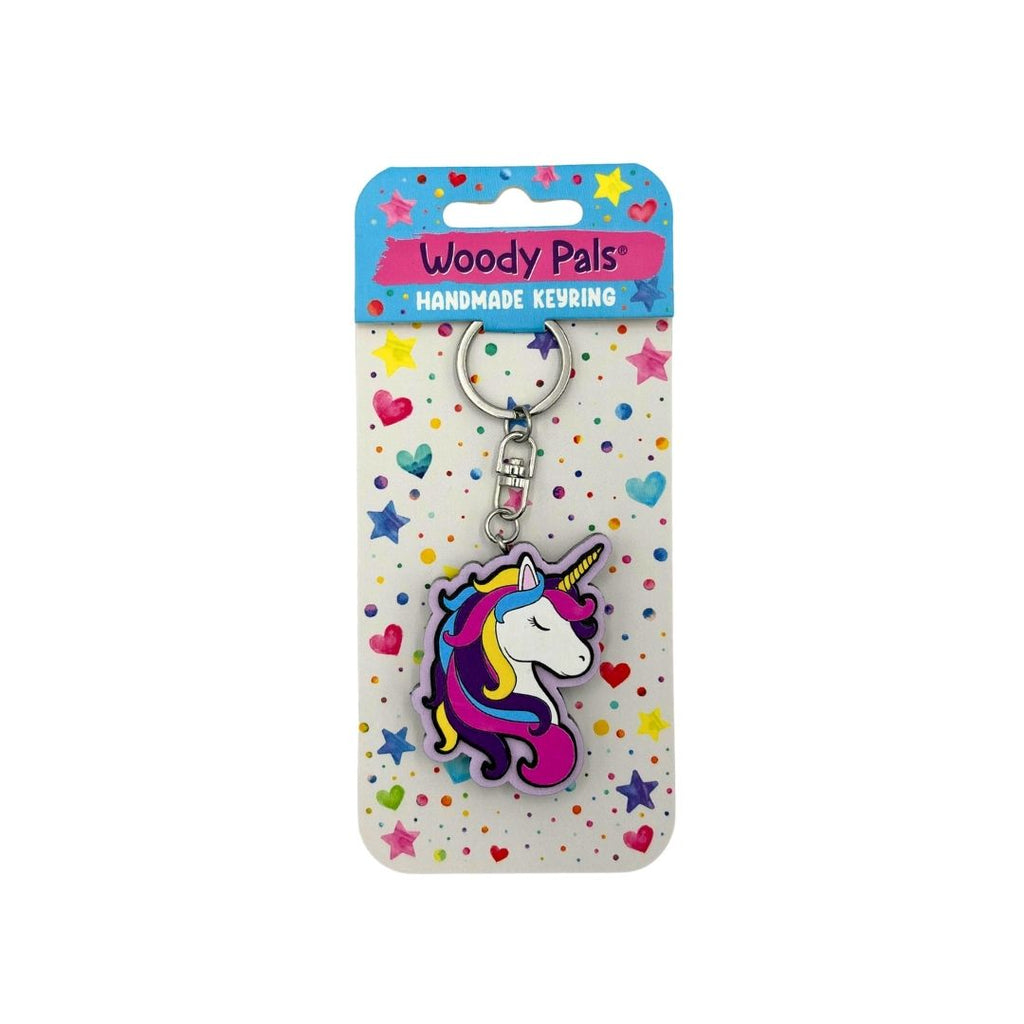 Wooden Unicorn Keyring