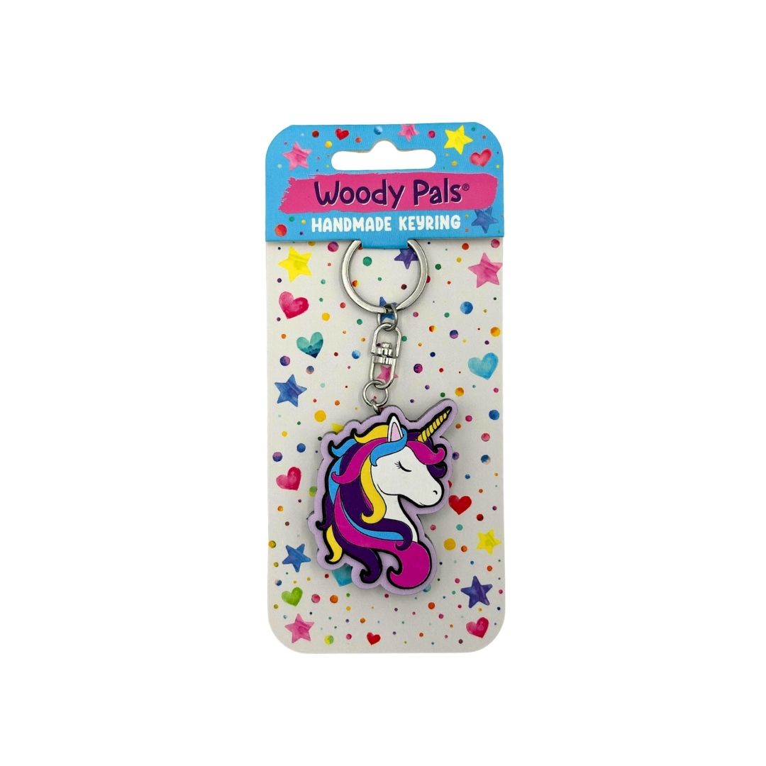 Wooden Unicorn Keyring