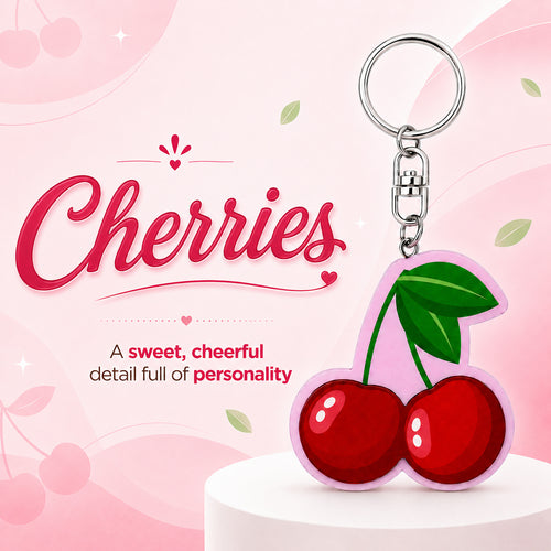 Wooden Cherries Keyring