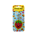 Wooden Strawberry Keyring