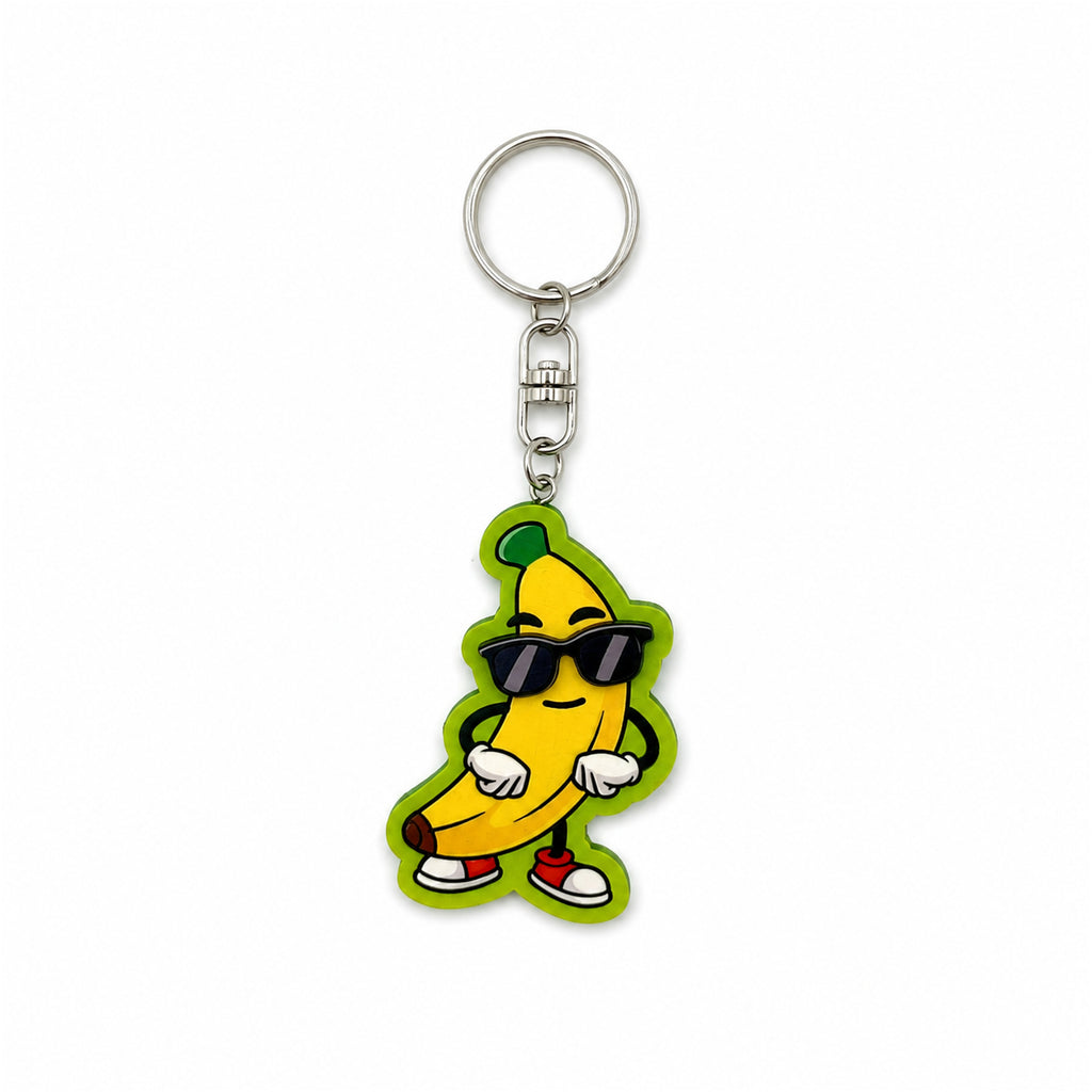 Wooden Cool Banana Keyring