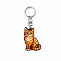 Wooden Orange - Ginger Cat Keyring