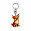 Wooden Chihuahua Keyring