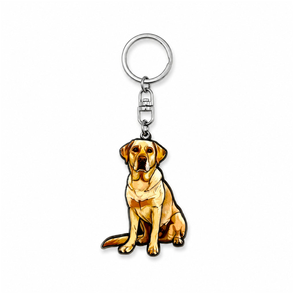 Wooden Labrador Keyring