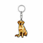 Wooden Labrador Keyring