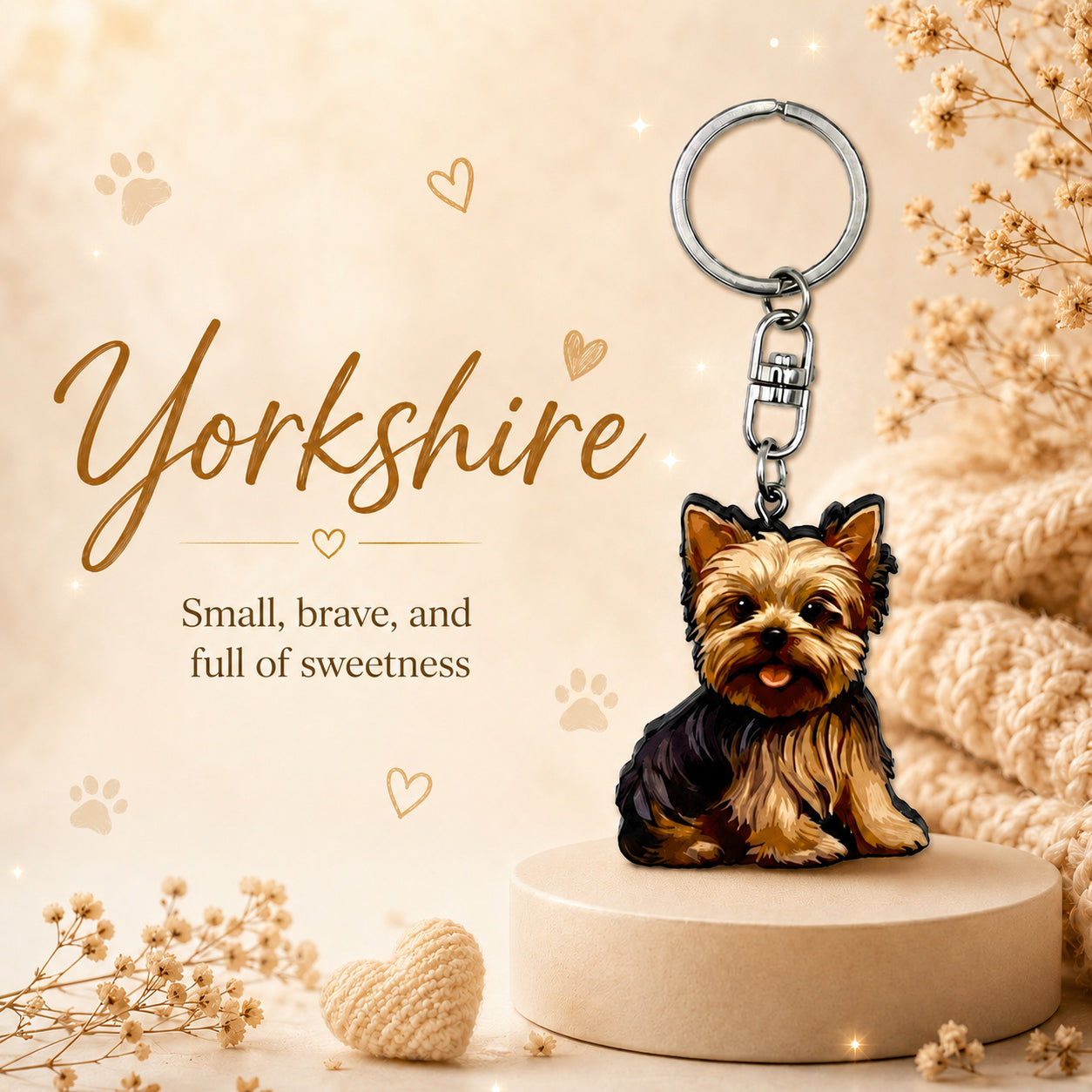 Wooden Yorkshire Keyring