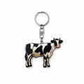 Wooden Cow Keyring