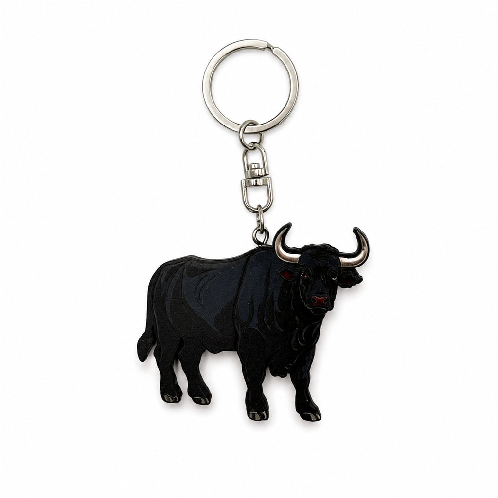 Wooden Bull Keyring