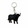 Wooden Bull Keyring